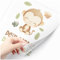 Moonworks® Bügelbilder-Set für Kinder Wilde Tiere Safari Personalisiert Wunschname Patches zum Aufbügeln auf Textilien Affe weiß standard
