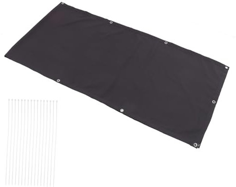 IWOWHERO 1 Set Balcony Screen Balcony Cover Shade Cover Fabric Privacy Screen Privacy Screen Outdoor Fence Shade Privacy Screen Cover Patio Sun Shading Cloth Garden Dark Grey Polyester
