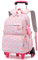 Amythe Zaino Bambina Scuola Elementare con Carrello, 16 Pollici Zaini Trolley per Ragazza 9 + anni, Zaino Casual da Giorno con Ruote per Adolescenti per Scuola/Viaggi, 6 Ruote -Rosa