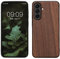 kwmobile Hülle kompatibel mit Samsung Galaxy A36 5G Hülle - Holz Case - stoßfestes Handy Cover - TPU Handyhülle in Dunkelbraun