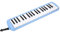 Melodica Blowpipe Kit - Bequeme Melodica, 37 Keys Melodica und Störende - Geeignet für Anfänger -Berufstraining - ABS -Material (BLUE)