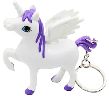 VALICLUD Einhorn Schlüsselanhänger Mit Led Beleuchtung Und Klingendem Anhänger Taschenanhänger Charm Auto Hänge Dekoration Partygeschenke