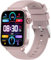 bergxpertenWatch GlucocareSOS Smartwatch für Damen und Herren, Fitnessuhr mit Bluetooth Anrufen & Nachrichten, Kompatibel mit Android iOS (Pink(Rubber Strap))