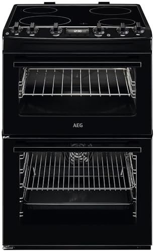 AEG CCX6540ACB SurroundCook 600mm Double Electric Cooker Ceramic Hob Black