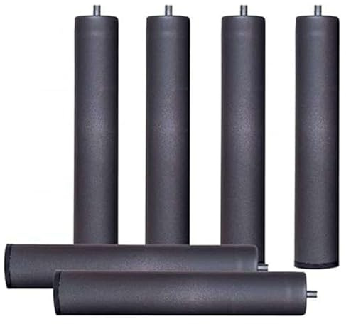 Miroytengo Lot de 6 pieds de 50 cm pour sommier ou base tapissée cylindrique. Dimensions spéciales en métal
