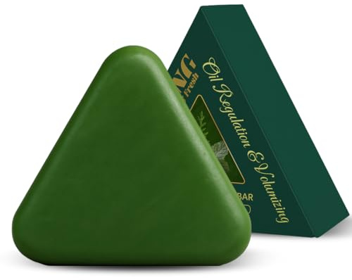 NHPY Savon Vert Pour Cheveux,Nature Triangle Shampoo Bar, Usman Grass Shampoing Solide