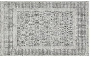 Barbara Becker Fußmatte Square, Schmutzfangmatte waschbar, für Eingangsbereich Wohnungstür, Fußabstreifer, Türmatte, Silber, 50 x 70 cm