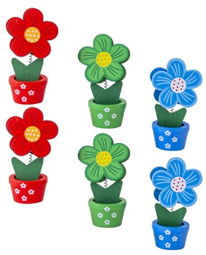Lurrose 6 Stück Memo Clip mit Blumenmotiv Wiederverwendbare Schreibtisch Fotoklammern Notizhalter für Büro und Zuhause Zufällige Farbe