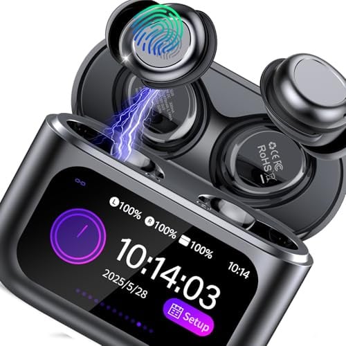 ZYHKON Bluetooth Kopfhörer mit HiFi Sound/5 EQ-Modi/ENC Noise Cancelling, Wireless Ohrhörer für Seitenschläfer