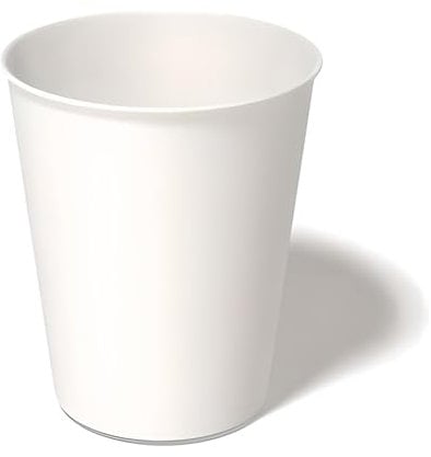 We Can Source It Ltd - Single Wall White Paper Disposable Cups - 12oz Recyclable Paper Cups for Tea, Coffee, Juice, Hot and Cold Drinks - Ideal for Home, Office, Cafes and Events - Pack of 100