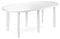 Ovaler Tisch mit 6 Beinen, Made in Italy, 180x90x72 cm, weiße Farbe