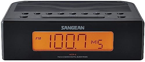 SANGEAN RCR-5 Digital AM/FM Clock Radio (Black)