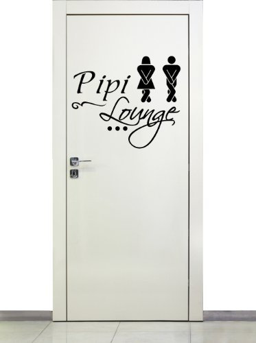 Türaufkleber fürs WC/Wandtattoo selbstklebende Beschriftung für Türen ~ Pipi Lounge ~ 68113-58x50 cm Wandaufkleber Wandtatoos Sticker Aufkleber für die Wand, Tapetensticker, Badezimmertür