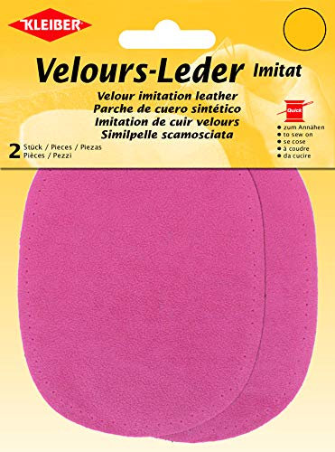 Kleiber + Co.GmbH Velour-Leder-Imitat klein, Rose