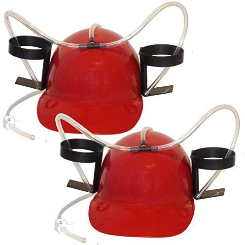 2 Trinkerhelme für Dosen und Flaschen Scherzartikel Partygag Helm Saufhelm Hut