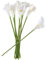 ULTNICE 10 Stücke Weiche PU-künstliche Blume Calla-Blumen-Anlage für Hochzeits-Ausgangsdekoration-Weiß