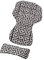 Gesslein Loop Set 534 Sitzauflage Kinderwagen, Wendeeinlage für Sommer & Winter, universel, Tencel atmungsaktiv & Schild Tragetasche C1/C2/Trend |schwarz/weiß