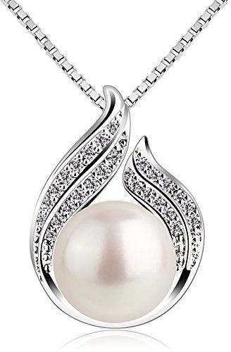 B.Catcher Collana e Ciondolo Hug with Pearl in Argento Sterling 925 e Perla d'Acqua Dolce – Regalo Elegante per Donna