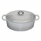 Le Creuset 21178315412430 Bräter Serie SIGNATURE, oval, perlgrau, 31cm