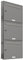 AL Briefkastensysteme, 3er Postkasten modern, A4 Premiumbriefkasten, 3 Fach Briefkastenanlage in Aluminiumgrau RAL 9007