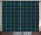 ABAKUHAUS Schottenkaro Rustikaler Vorhang, Scottish Folklore-Muster, Wohnzimmer Universalband Gardinen mit Schlaufen und Haken, 280 x 175 cm, Dunkelgrün Schwarz