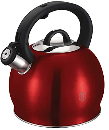 Flötenkessel Wasserkessel Teekessel aus Edelstahl 3.0L BERLINGER HAUS BURGUNDY BH-1074