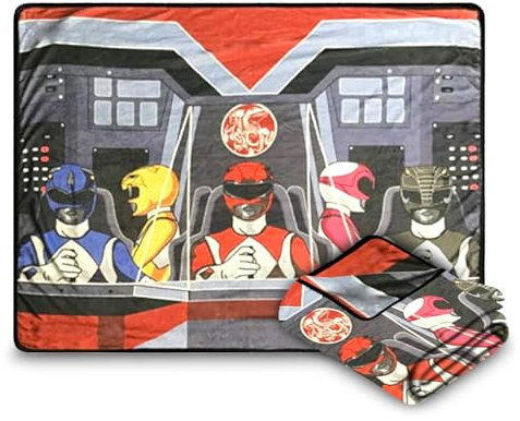 Power Rangers Fleece-Überwurfdecke, weich, Maße: 152,4 x 114,4 cm