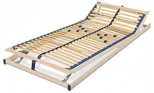 Malie Qualitätsschichtholzrahmen Lattenrost Olympus K+F Kopf- und Fußteil verstellbar in Überlänge 140x220 cm