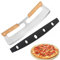 Eirdary Pizza Cutter Rocker with Wood Handles, Stainless Steel Pizza Slicer Blade with Protective Cover Suitable for Cake All Types of Crust (14inches)