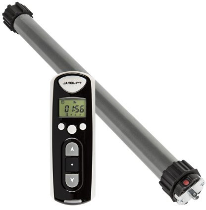 jarolift 5 x Elektronischer Funk-Rollladenmotor Rohrmotor TDEF 10/14 inkl. Funkhandsender Timer 4-Kanal TDRCT 04 mit integrierter Zeitschaltuhr