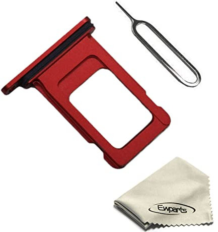 Ewparts Replacement Sim Card Tray Holder Slot for iPhone xr Sim Card Tray Red