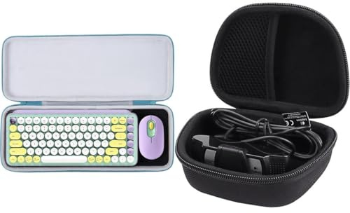 Aenllosi Hülle für Logitech POP ICON Combo/Pop Keys + C920/C920s/C922/C930e | Formstabile Tasche für das genannte Gerät, Reißverschluss für schnellen Zugriff, Passgenaue Form für sichere Lagerung