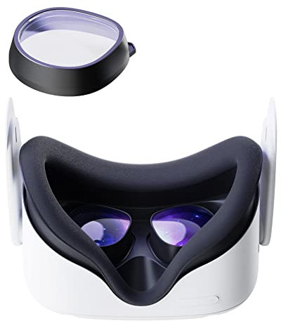 Linseneinsatz Kompatibel mit Oculus Quest 2,Stouchi VR Brille Kompatibel mit Meta Quest 2,Einteiliges Design,Kristallklar (1 Objektiv,SP.H:-3,50)