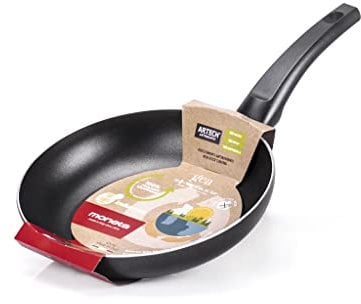 Moneta Aluminium-Pfanne, für alle Herdarten, einschließlich Induktion, schwarz, 22 cm