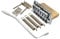 Musiclily Pro 52,5mm Moderne 6-Vis Tremolo Vibrato 40mm Bloc Laiton Solide pour Guitare électrique type Squier Strat, Chrome