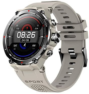 DCU Tecnologic | GPS Smartwatch | Smart Watch | Amoled HD Touchscreen | 14 Sportmodi | Benachrichtigungs-Apps und Anrufe | IP68* | Grau