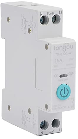 DAZZLEEX pour Tuya Disjoncteur Intelligent WiFi 16 A avec Rail DIN 1 P