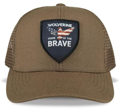 WOLVERINE Unisex-Erwachsene Trucker-Mütze mit Schnappverschluss für Damen und Herren, Einheitsgröße Cap, Home Brave-Chestnut, One Size
