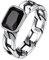 Bestyle Ring Damen Solitär mit Schwarzer Zirkonia Steinen in 925 Sterling Silber Cuban Kettering Hip Hop Punk Schmuck Größe 59