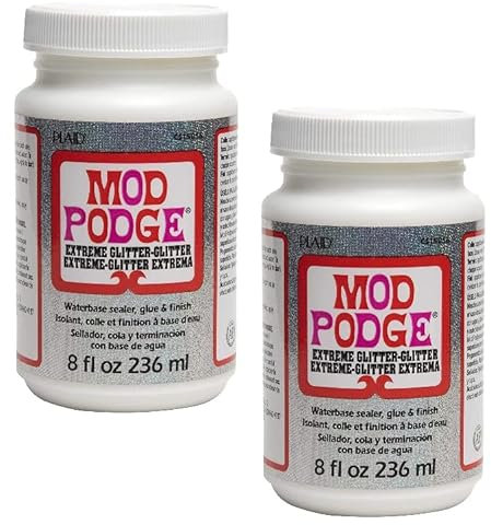 Fiinix 2 x Mod Podge 8oz / 236ml Extreme Glitter | Multi-Surface Gloss for Sparkling Finish