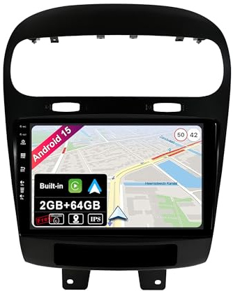 JOYX Android 15 IPS Autoradio Passt für FIAT Freemont Dodge Journey Leap (2012-2020) - Eingebautes CarPlay Android Auto - KOSTENLOS Kamera - 2G+64G - 9 Zoll 2 Din - DSP DAB SWC WiFi Fast-Boot 4G BT