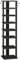 HOOBRO Tall Shoe Rack Wooden, Narrow Shoe Storage Organizer with 2 Hooks, Slim Shoe Shelf, Vertical Shoe Tower for Entrance, Living Room, Hallway, Industrial, Black EBK07XJ01