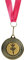 Pokal-Fabrik - Ballerina-Medaillen 10er Set Metall - Ballerinamedaille golden zum Umhängen für Siegerehrungen - Medaillen Kinder mit rosa Band & Emblem für Vereine & Turniere