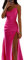 ORANDESIGNE Abito da Sera Lungo Sexy in Raso per Donna, Vestito Elegante Senza Manica, Aderente con Scollo a V e Spacco, per Cocktail, Festa, Cerimonia - Rosa Rossa XS