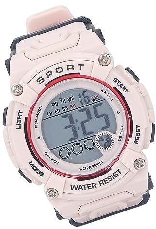 SUNGOOYUE wasserdichte Elektronische Uhr für, Wecker mit Kautschukarmband, Digitaler Chronograph, Kinderuhr