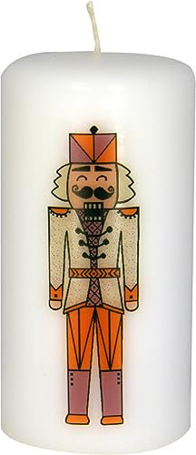 Kopschitz Weihnachtskerze Nussknacker Creme/Orange 140 x Ø 70 mm, 1 Stück