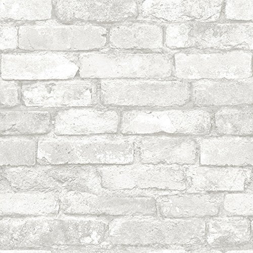 WANWEITONG Tapete Selbstklebend 45x10m, Abziehen und Aufkleben Selbstklebende Tapete, Vintage Weiß Backstein Tapeten, Möbelfolie Wasserdicht Dekofolie für Küche Kamin Backsplash (1000cm, A5)