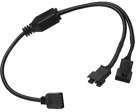 sourcing map ARGB Verteiler 12V 4Pin an SM 4Pin Stecker Verlängerung Kabel Adapter Anschluss Ansprechbar für PC Lüfterleistung Computergehäuse Hauptplatine 1 bis 2 Stil