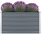 LAPOOH Hochbeet, Palettenrahmen, Hochteich, Gemüsebeet, Kräuterregal Balkon, Blumenbeet, Kräuterspirale, Tomatenbeet, Pflanzhochbeet, 100 x 100 x 45 cm Verzinkter Stahl Grau