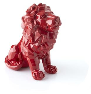Olympique Lyonnais Statuette Lion Rouge Petit Format